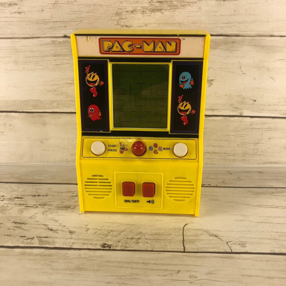 Basic Fun Pac-Man Mini Arcade Game Handheld Retro LCD Console 09521 Yellow